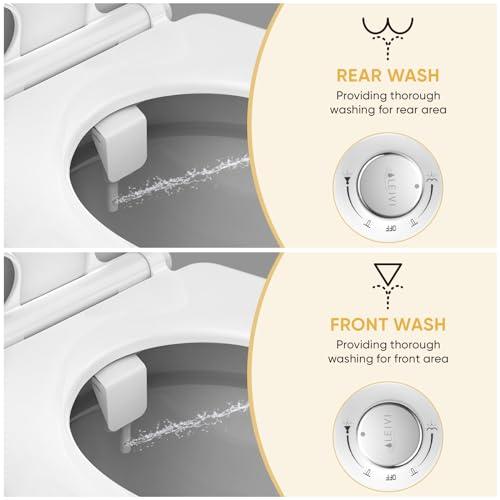 LEIVI Bidet Attachment for Toilet, Ultra-Slim Bidets for Existing Toilets with Dual Nozzle, Hygienic Toilet Bidet, Fresh Cold Water Sprayer, Adjustable Water Pressure - Image 2