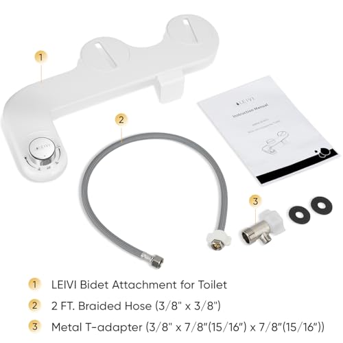 LEIVI Bidet Attachment for Toilet, Ultra-Slim Bidets for Existing Toilets with Dual Nozzle, Hygienic Toilet Bidet, Fresh Cold Water Sprayer, Adjustable Water Pressure - Image 5