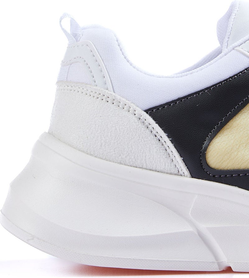 Tommy Life White Laced High Sole Mesh Detailed Colorful Women's Sneakers - 89203  - Image 5