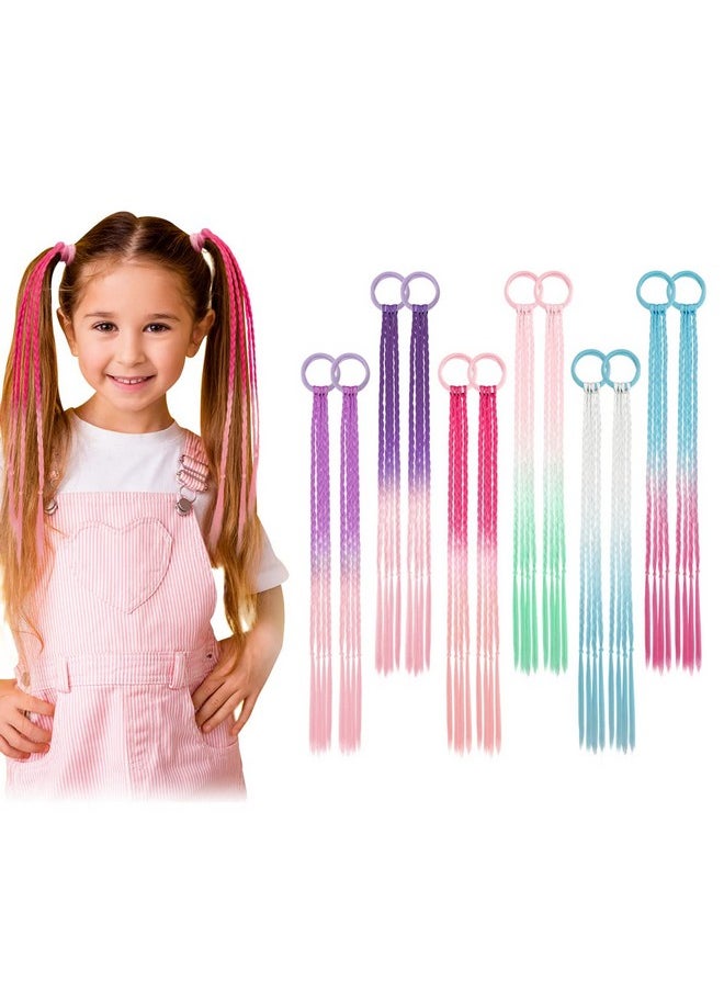 Dreamlover Reamlover Colored Hair Extensions For Kids Braided Ponytail Extension Hair Accessories For Girls Crazy Hair Day Accessories 12 Pieces  - Image 2