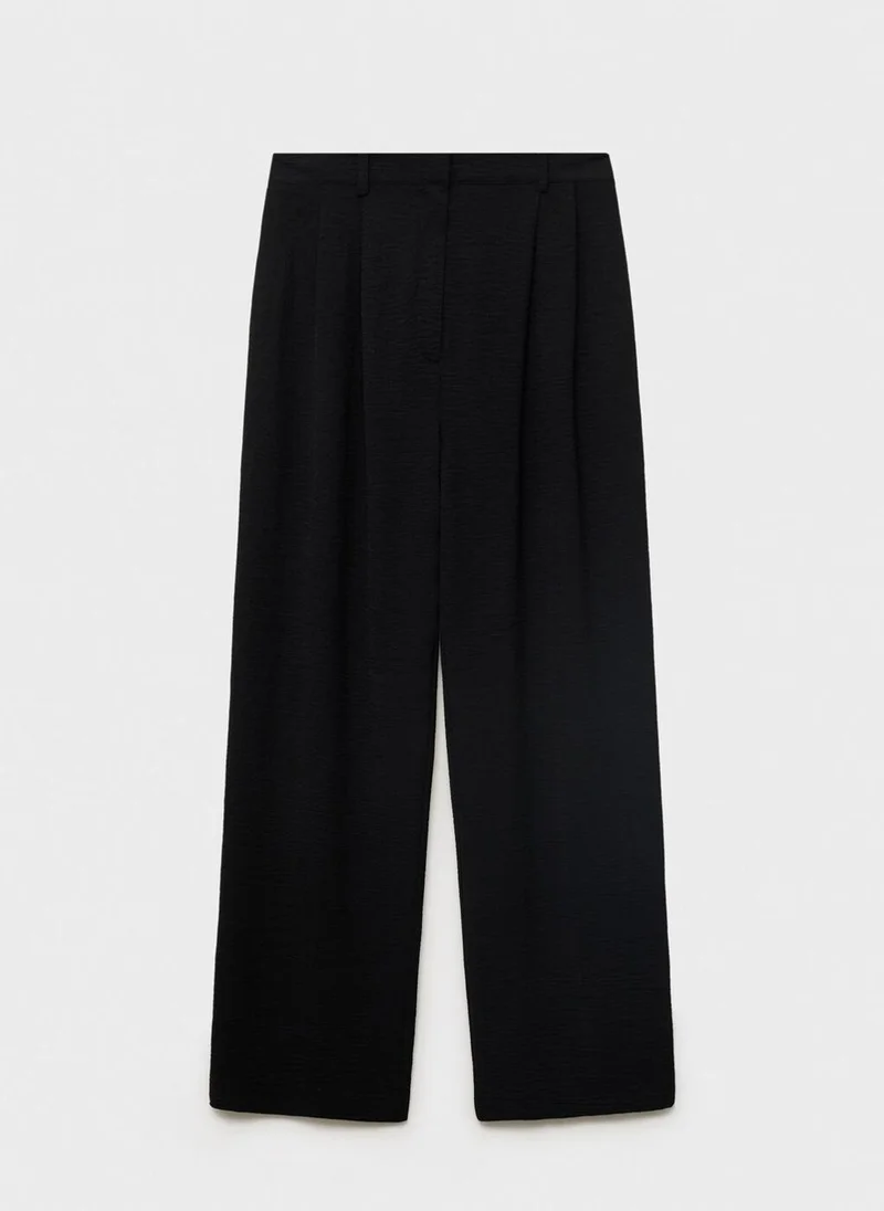 MANGO Straight-Fit Pleated Pants