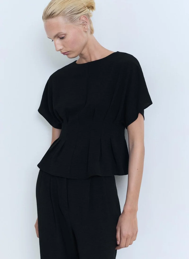 MANGO Straight-Fit Pleated Pants