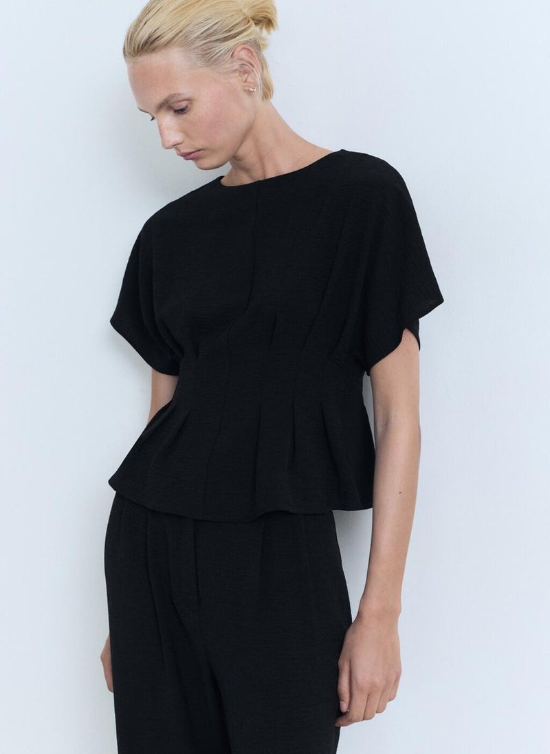 MANGO Straight-Fit Pleated Pants  - Image 3