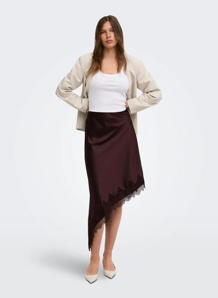 ONLY Satin Lace Skirt