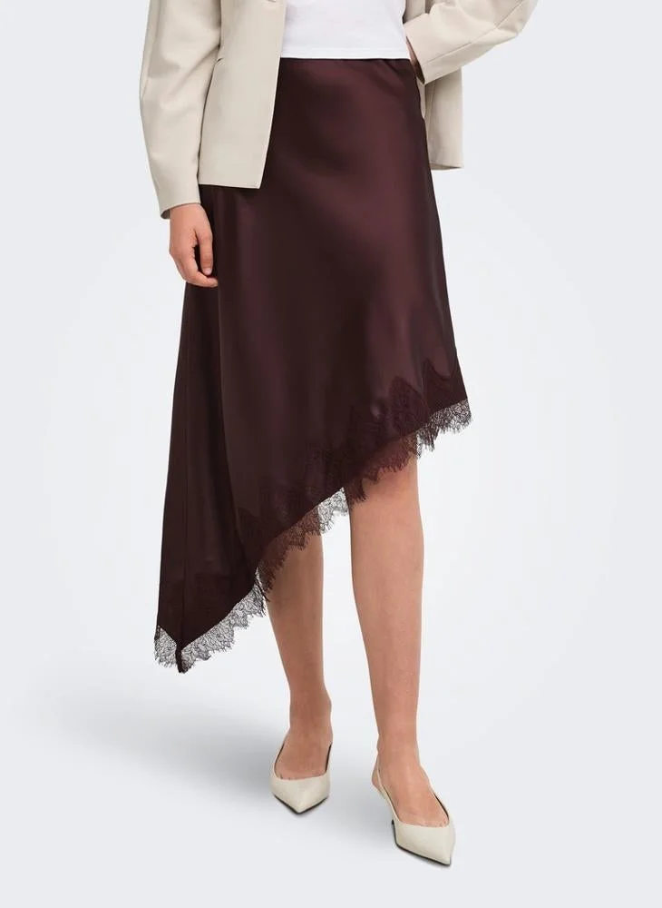 ONLY Satin Lace Skirt