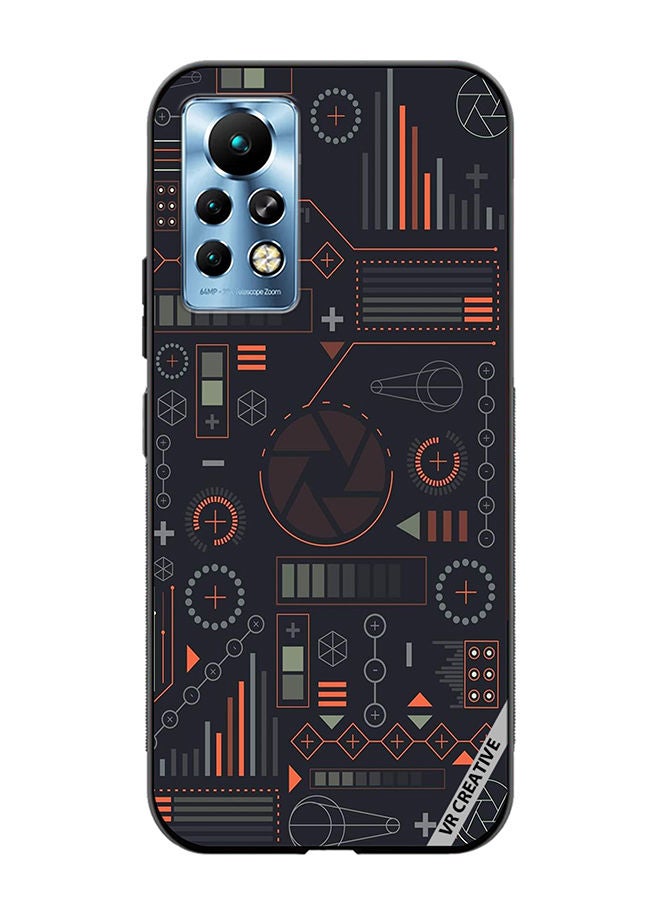 VR CREATIVE Protective Case Cover For Infinix Note 11 Pro Circuit Design Multicolour - Image 1