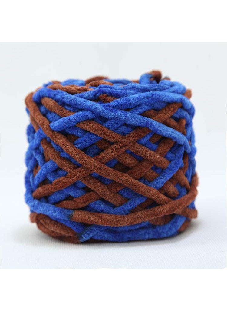Generic - Ice Cream Striped Soft Thick Yarn Handmade Diy Knitted Scarf Yarn Ball Crochet Hook Slipper Self-knitted Ball 33 coffee orchid - Image 1