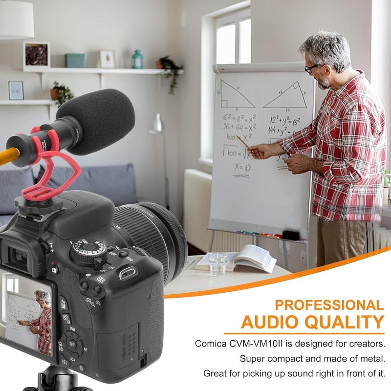 Comica CVM-VM10II Full Metal Compact On Camera Cardioid Directional Mini Shotgun Video Microphone - Image 4