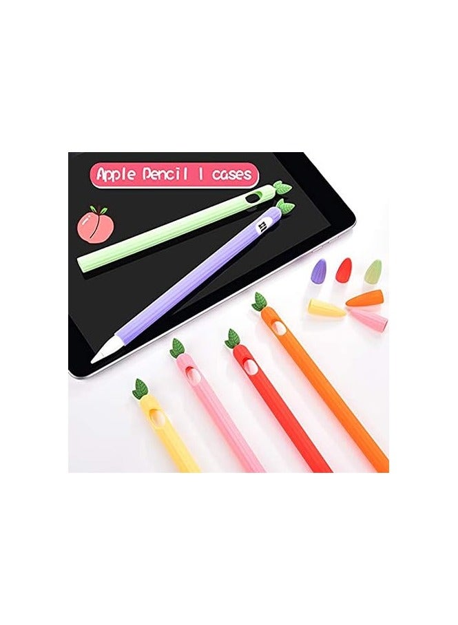 بروماس حافظة (عبوة من قطعتين) مزودة بغطاء حماية ناعم من السيليكون بتصميم فاكهة لطيف متوافق مع قلم الرصاص - Image 4