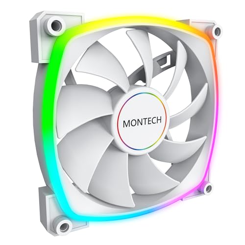 Montech AX 140 ARGB Fan – 1600PWM, High-End Durability, Silent Performance, and Stunning ARGB Design (140mm, White) - Image 4