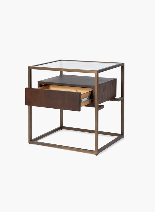 2XL Home طاولة جانبية جديدة ويني 60x50x60 بني - Image 4