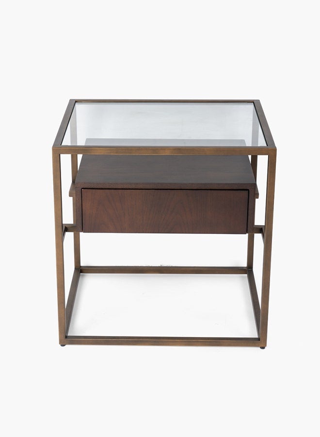 2XL Home طاولة جانبية جديدة ويني 60x50x60 بني - Image 3