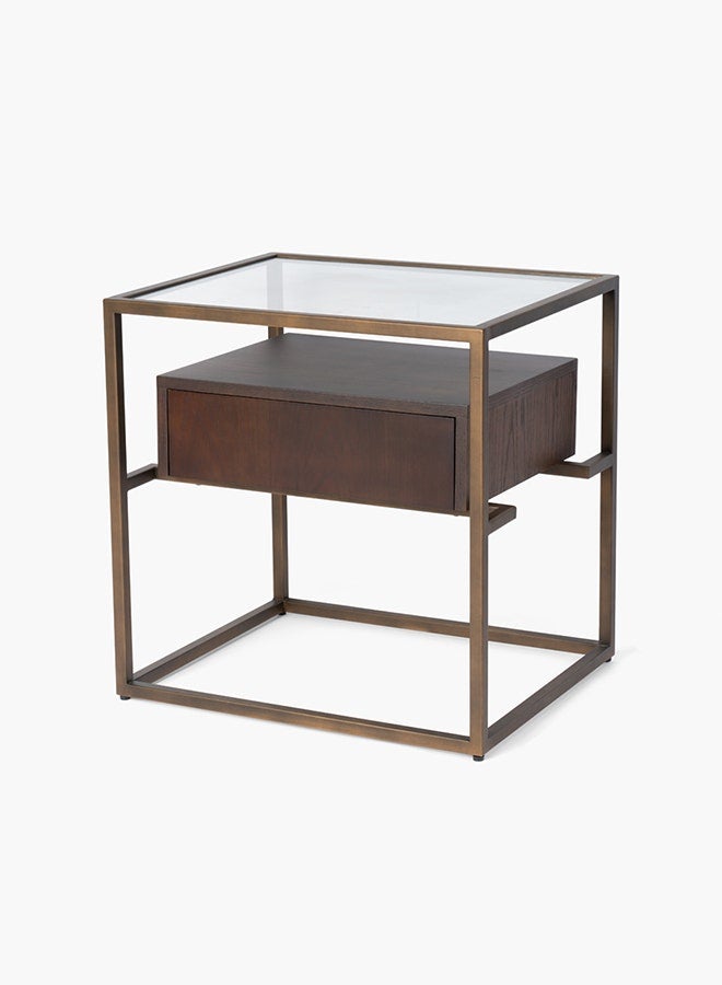 2XL Home طاولة جانبية جديدة ويني 60x50x60 بني - Image 2