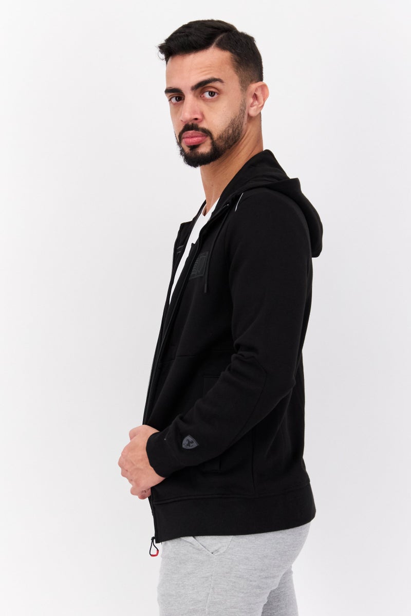 PUMA سويت شيرت بومّا × سكوديريا فيراري للرجال بأكمام طويلة وغطاء رأس، أسود - Image 3