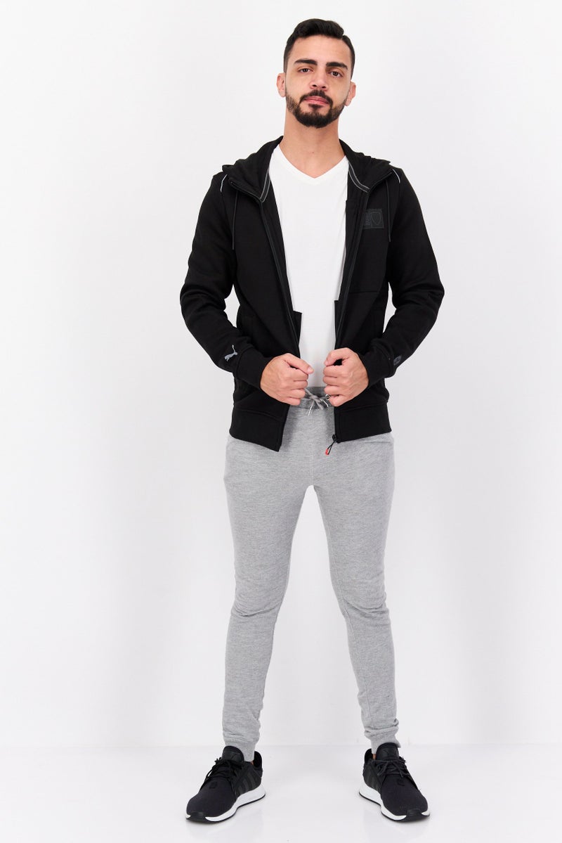 PUMA سويت شيرت بومّا × سكوديريا فيراري للرجال بأكمام طويلة وغطاء رأس، أسود - Image 2