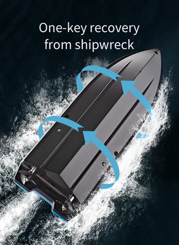 Gallop Rc Speed Boat Toys High Speed With LED Light Rechargeable Waterproof Outdoor Water 2 Hours Endurance Speedboat Kids Toys Gifts: Blue - Image 2