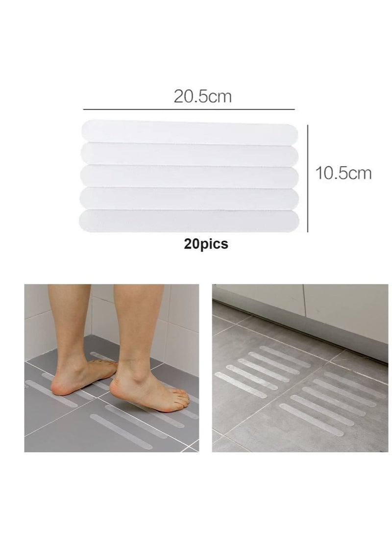 Captaintech Anti Slip Strips Tapes for Bathtubs Showers Stairs Floors, Easy to Remove 15 Pieces - Image 2