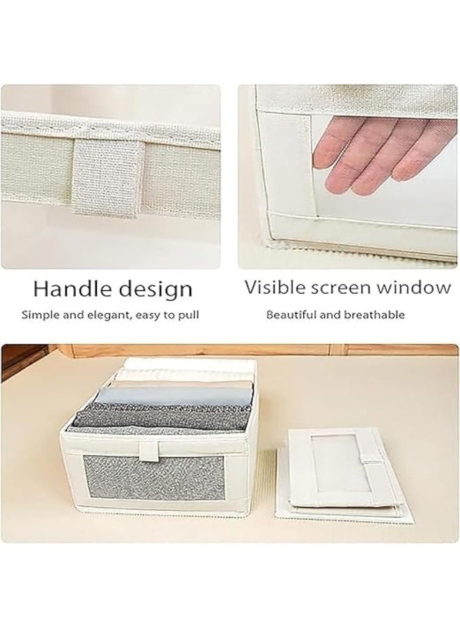 DUNISO 6 Pcs Wardrobe Clothes Organizer,Visible Drawer Organizers，Foldable Closet Organizer Bins，Moisture and Mold Prevention，Sturdy and Durable，for Organizing Clothing Jeans Toys Book Shelves Closet Wardrobe - Image 5