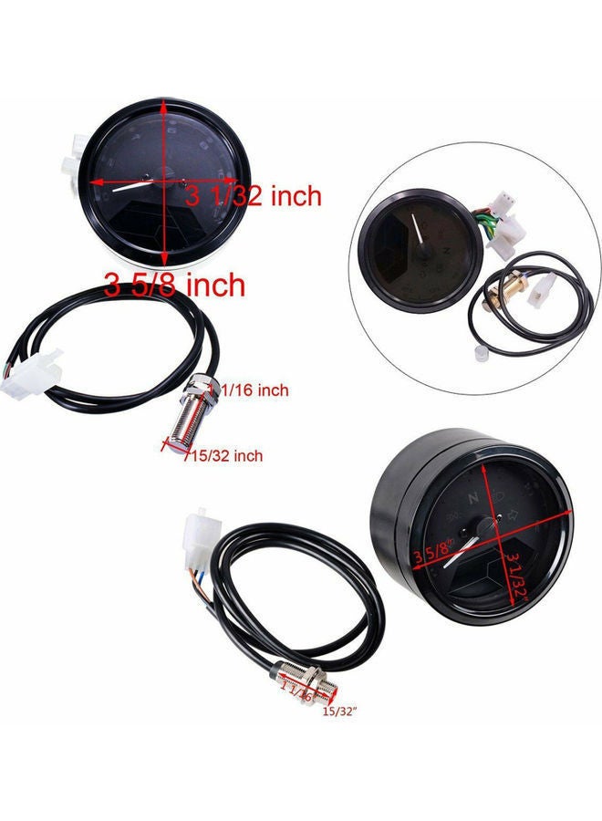 NIBEMINENT 6-Gear Universal Motorcycle LCD Speedometer With Cable And Accesspries - Image 3