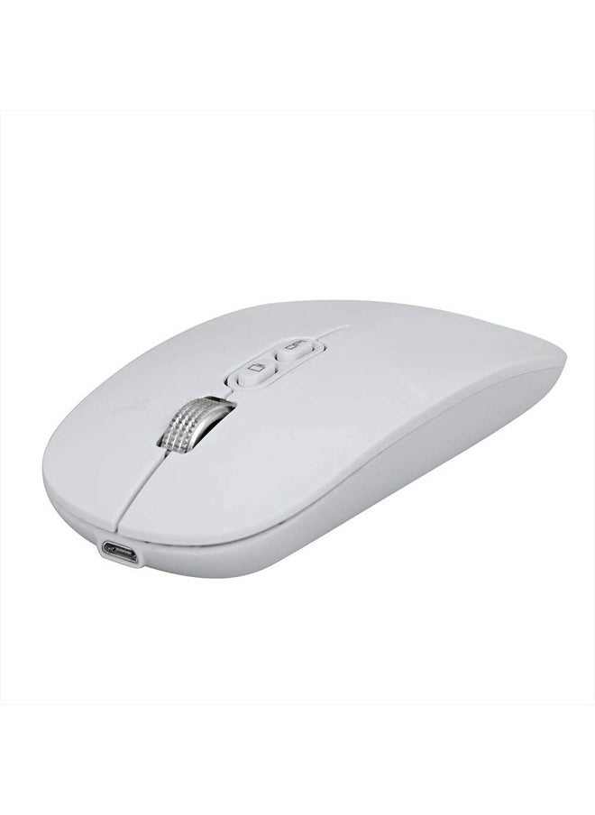 Rock Pow M103 Rechargeable Wireless Mouse 2.4G Wireless Mouse Ultra-thin Mute Mouse 3 Adjustable DPI Built-in 500mAh Battery White  - Image 5
