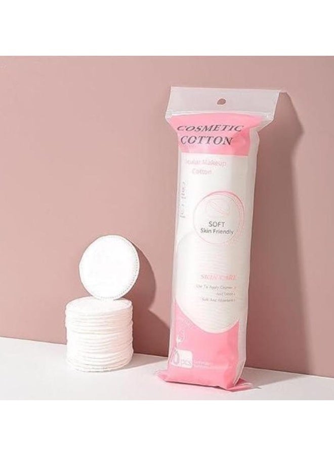 Round cotton pads for removing makeup, suitable for all skin types, very soft on your skin, lint-free, soft multi-layered makeup removal pads, for removing nail polish, 80 pieces. - Image 1