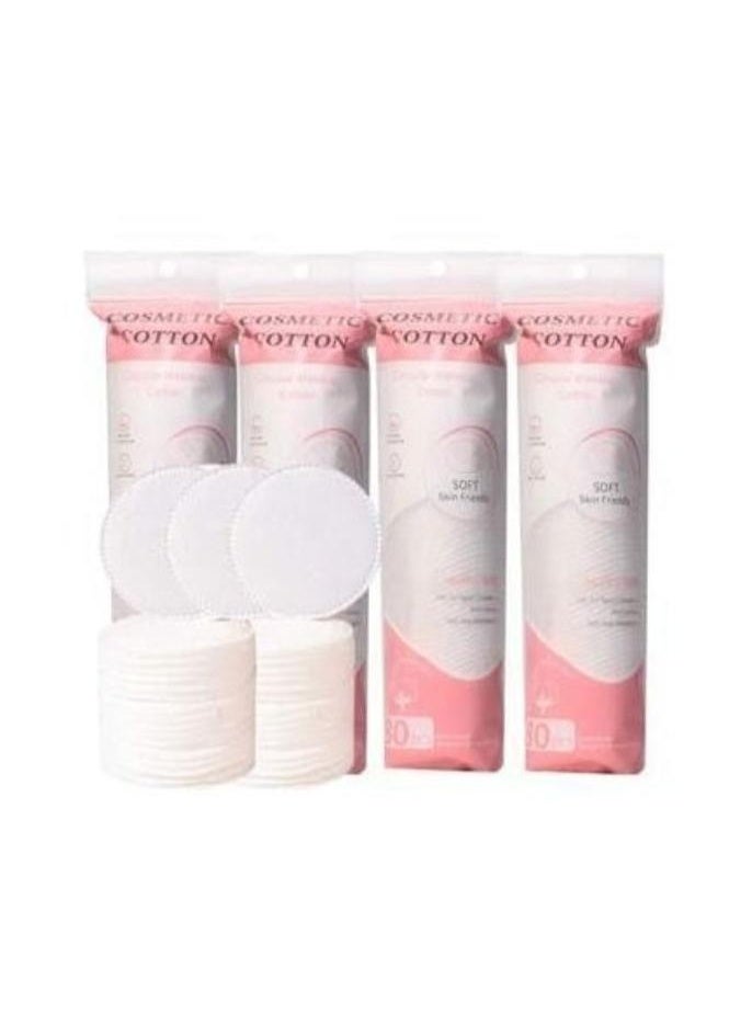 Round cotton pads for removing makeup, suitable for all skin types, very soft on your skin, lint-free, soft multi-layered makeup removal pads, for removing nail polish, 80 pieces. - Image 5