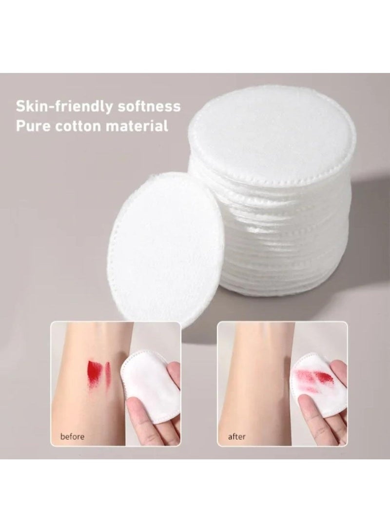Round cotton pads for removing makeup, suitable for all skin types, very soft on your skin, lint-free, soft multi-layered makeup removal pads, for removing nail polish, 80 pieces. - Image 2