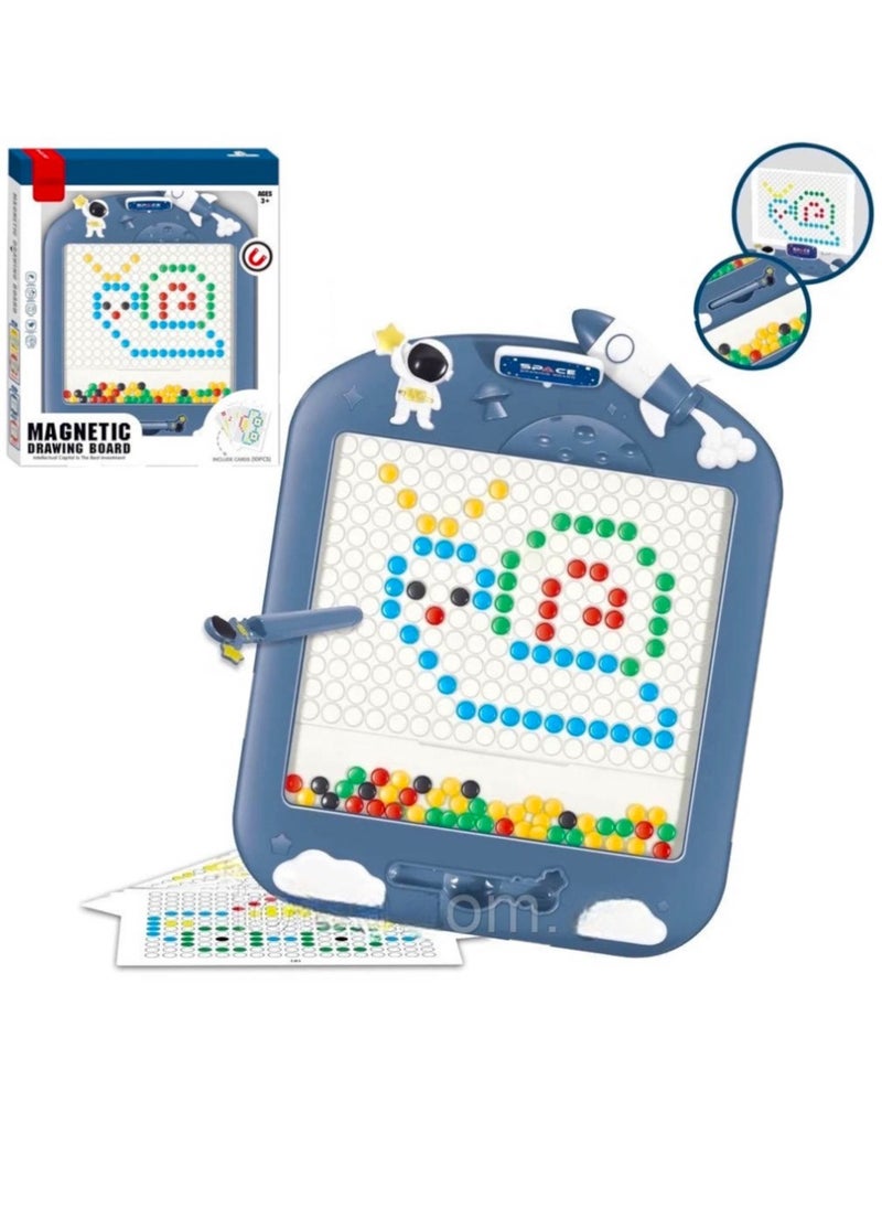 Toy Box - Magnetic Drawing Board, Large Doodle Board with Magnetic Pen and Beads For Kids, Magnetic Dot Art, Montessori Educational Preschool Toy - Image 1