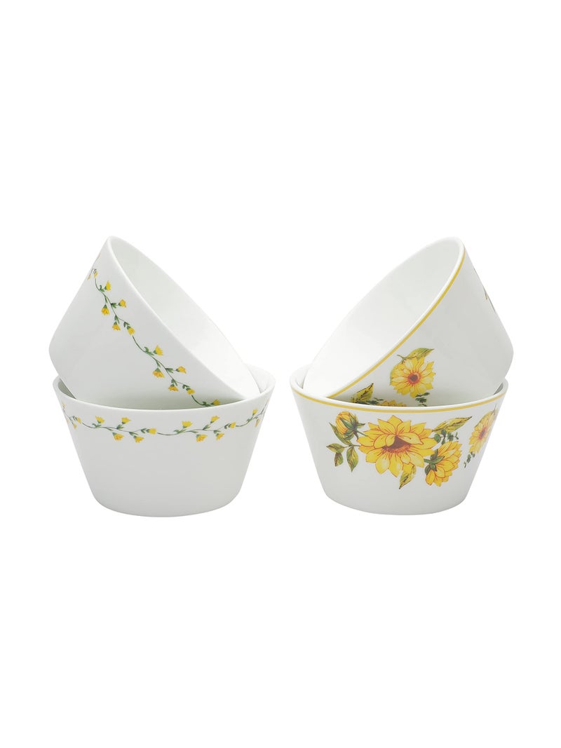 Clay Craft Imperial Collection Snack Bowl Set of 4-470 ml Each (Yellow Nikko Bowl) - Image 3