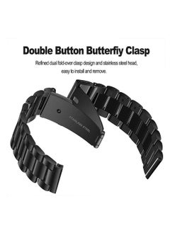Generic Quick Release Stainless Steel Metal Replacement Straps 20mm Compatible With Amazfit Bip U Pro / Bip / Bip Lite / Bip S / Bip S Lite / Bip U Smartwatch  -Black  - Image 1