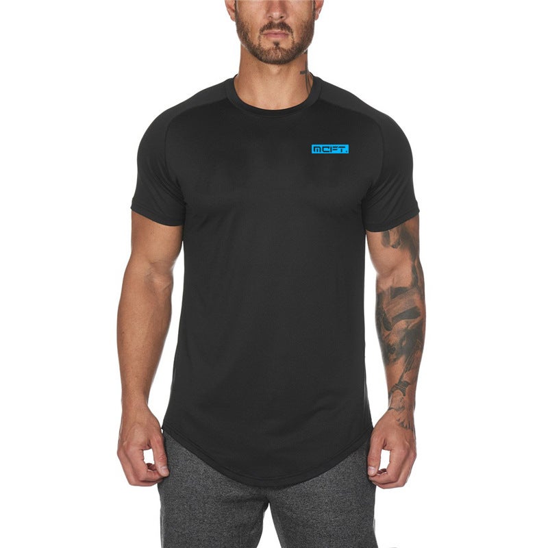 Men''s Fitness Quick-drying Short-sleeved Bodybuilding T-shirt Muscle Breathable Base Shirt Summer Running Sports Training Top - Image 2