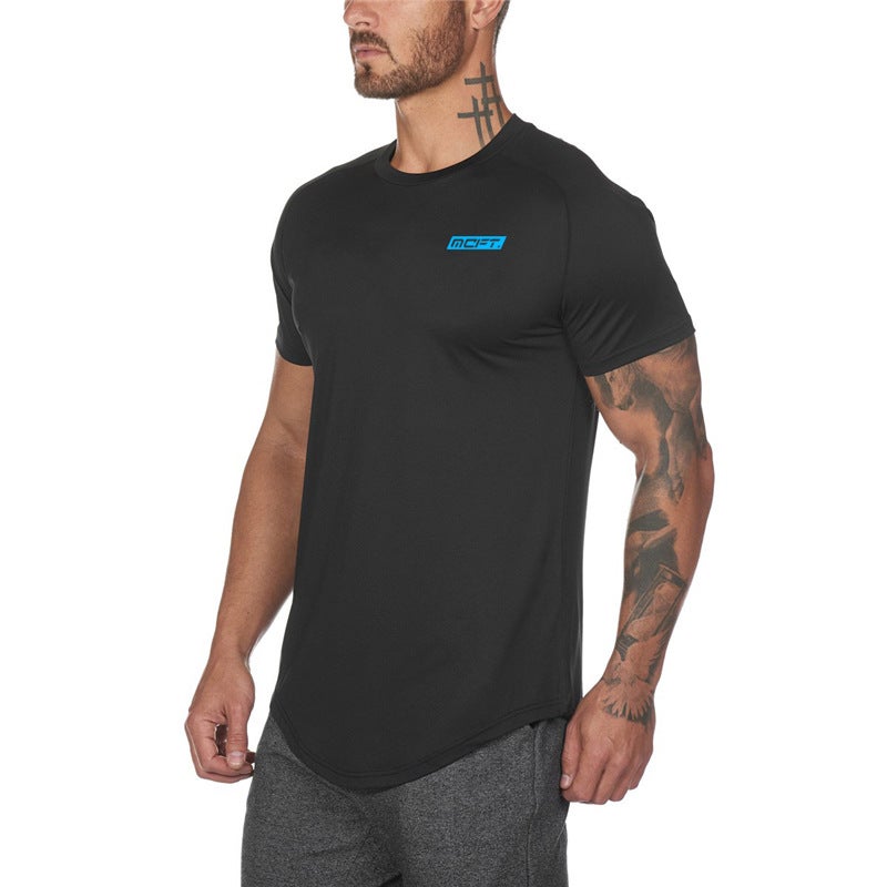 Men''s Fitness Quick-drying Short-sleeved Bodybuilding T-shirt Muscle Breathable Base Shirt Summer Running Sports Training Top - Image 3