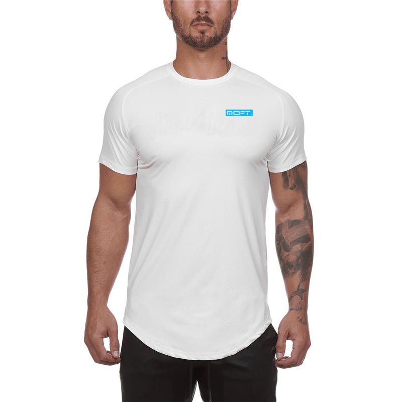 Men''s Fitness Quick-drying Short-sleeved Bodybuilding T-shirt Muscle Breathable Base Shirt Summer Running Sports Training Top - Image 5