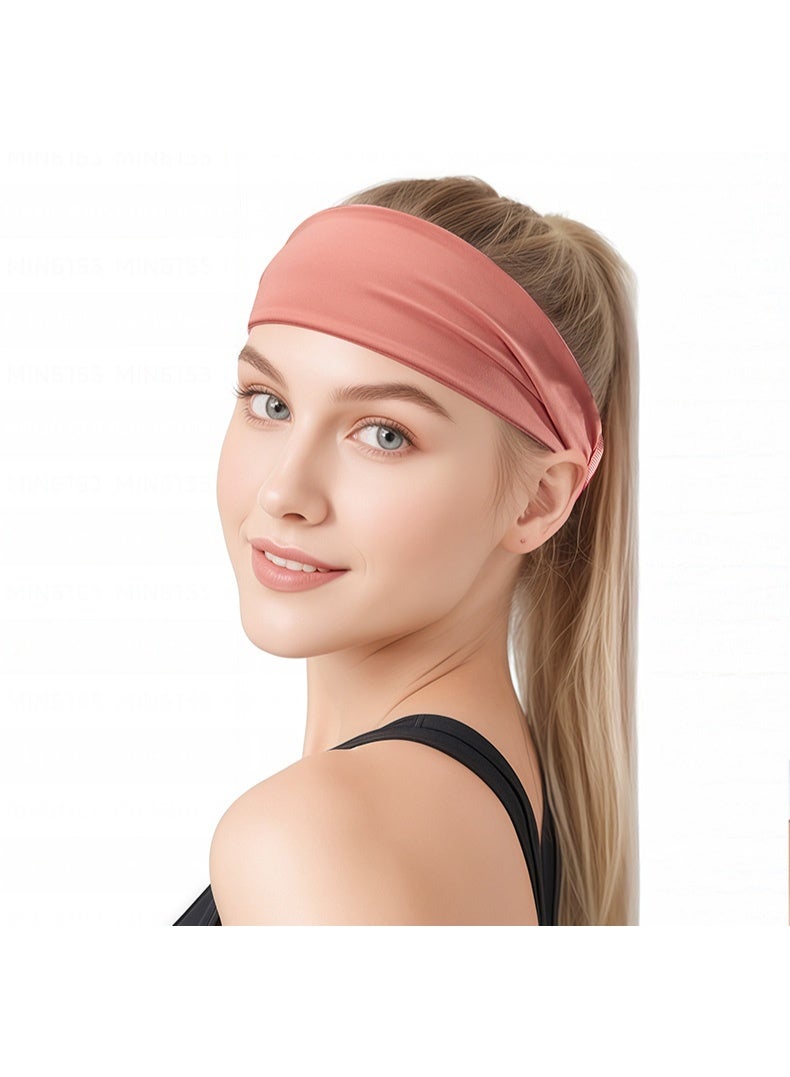 Sport Headbands for Women Men Sweat Headbands Elastic Wide Headbands Workout Yoga Sports Sweatbands Headbands - Image 2
