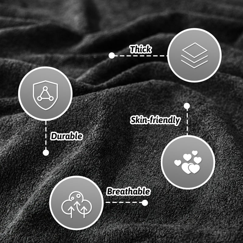 Meetsky Couch Cover Washable For 2 Cushion Sofa  Cat Scratch Proof Furniture Protector Love Seat L Shape Couch Covers Soft Sectional Sofa Cover For Dogs Pets  71"" X 118""  Black - Image 4