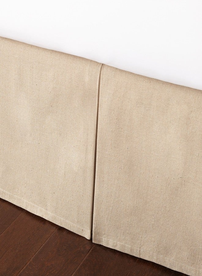 ليفتيكس هوم غطاء سرير من الكتان الصناعي من ليفكس هوم، مقاس كينج، مع كشكشة غبار، بطول 16 بوصة مع ثنية مربعة - Image 2