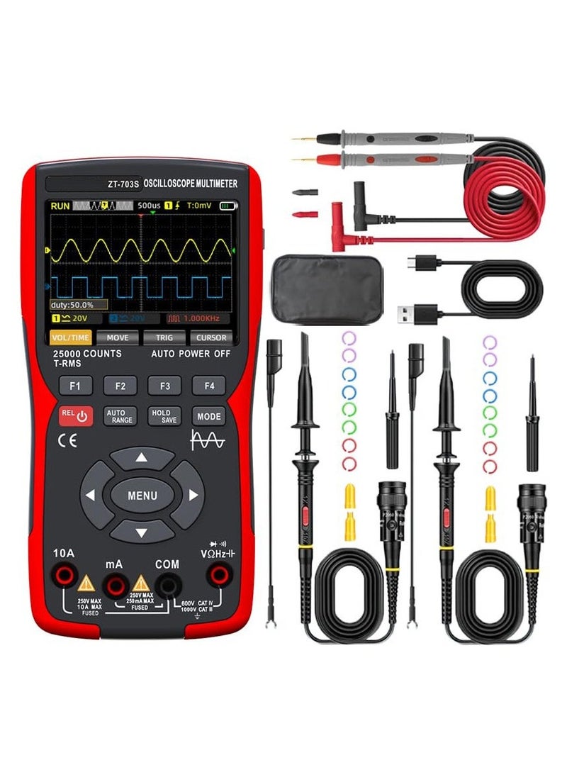Generic - 3in1 Digital Multimeter Tester, Multi Tester, Smart Measurement, Auto-Ranging Voltmeter, LCD Display, Tester with Dual-Channel Oscilloscope, Voltage, Current, Resistance, Continuity, Diode - Image 1