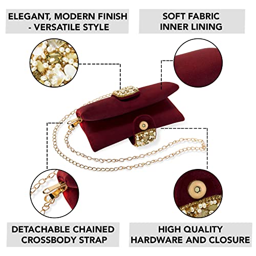 Peora Womens Retro Handbag, Maroon|Rakhi Rakshabandhan Gift for Sister Bhabhi, Gifts for Women - Image 3