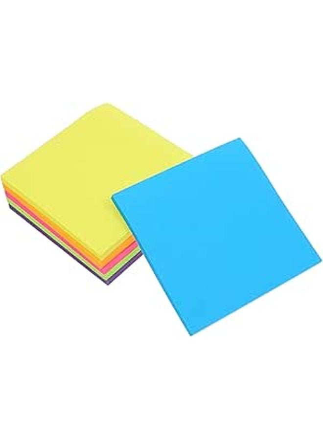 ملاحظات لاصقة ذاتية اللصق فلورية مقاس 3 × 3 بوصة 300 ورقة 6 كتل للمدرسة والمكتب - Image 1