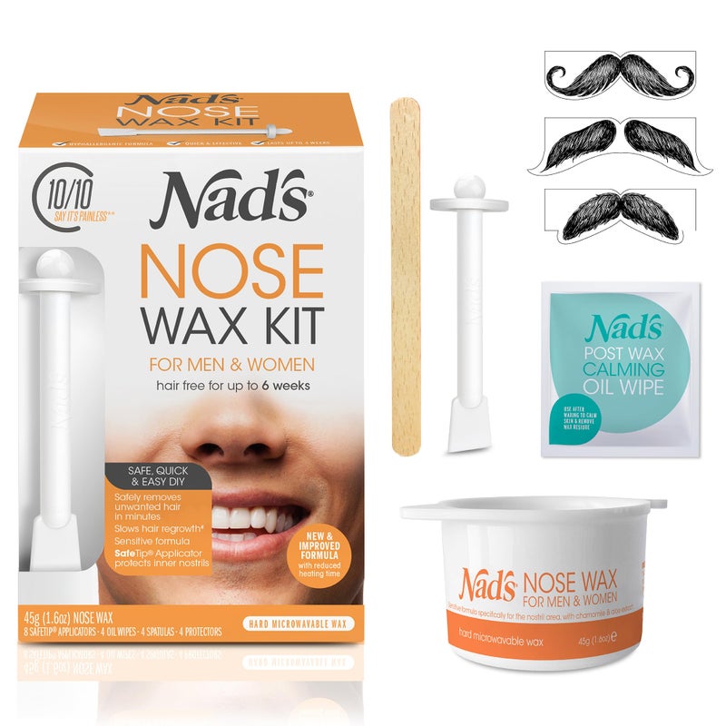 Nad's Nose Wax Kit for Men & Women - Waxing Kit for Quick & Easy Nose Hair Removal, 1 Count - Image 1