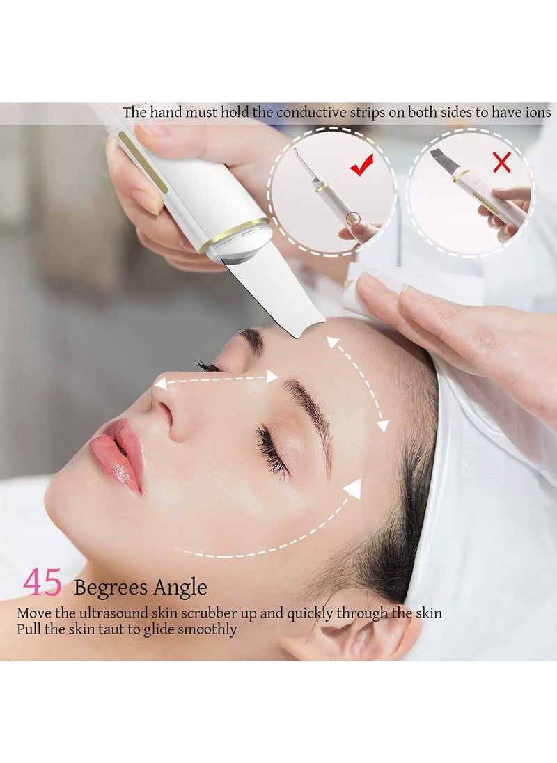 Generic Ultrasonic Skin Scrubber Vibration Face Spatula Blackhead Remover Facial Scrubber Shovel Clean Cavitation Peeling Facial Lifting  - Image 4