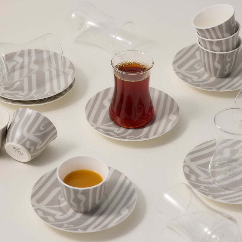 دلتي طقم شاي وقهوة عربي - 18 قطعة - تشكيلة موال - Image 3