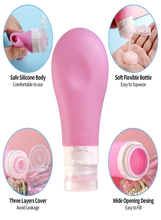 Gemice 16 Pack Travel Bottles Set for Toiletries, TSA Approved Travel Size Containers Leak Proof Silicone Squeezable Travel Accessories 2oz 3oz for Shampoo Conditioner Lotion Body Wash - Image 2