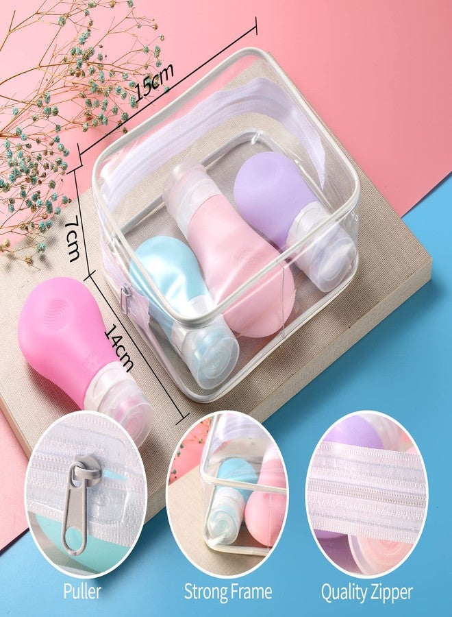 Gemice 16 Pack Travel Bottles Set for Toiletries, TSA Approved Travel Size Containers Leak Proof Silicone Squeezable Travel Accessories 2oz 3oz for Shampoo Conditioner Lotion Body Wash - Image 3