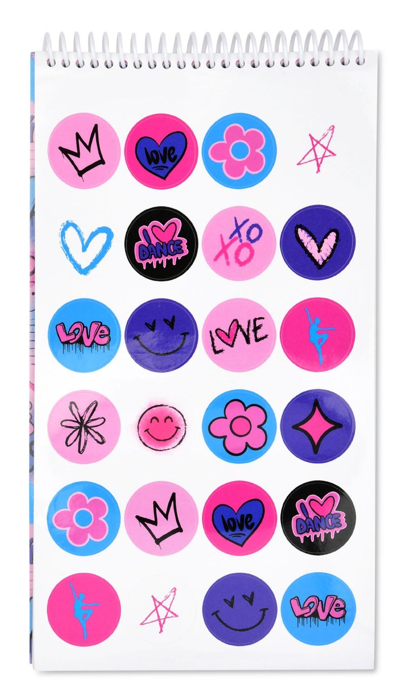 iscream + Corey Paige Designs Seal and Send 40 Sheet Stationery Note Card Pad with Seals - Love to Dance - Image 5