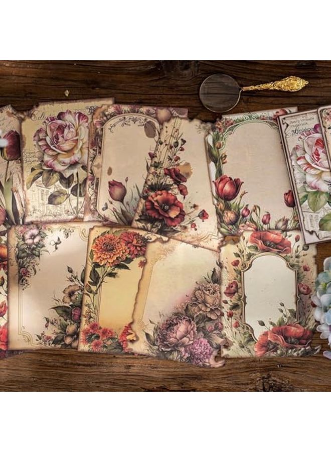 ورق سكراب بوكينج كلاسيكي 30 ورقة لصنع البطاقات والمجلات 2 أحمر محيط - Image 3