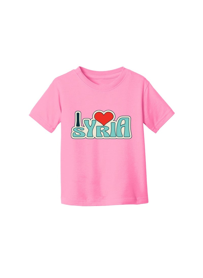 Generic - Syria Kids Girls T-Shirt–Comfortable And Soft Cotton Round Neck And Short Sleeves Tshirts–Perfect For School And Special Events - Image 1
