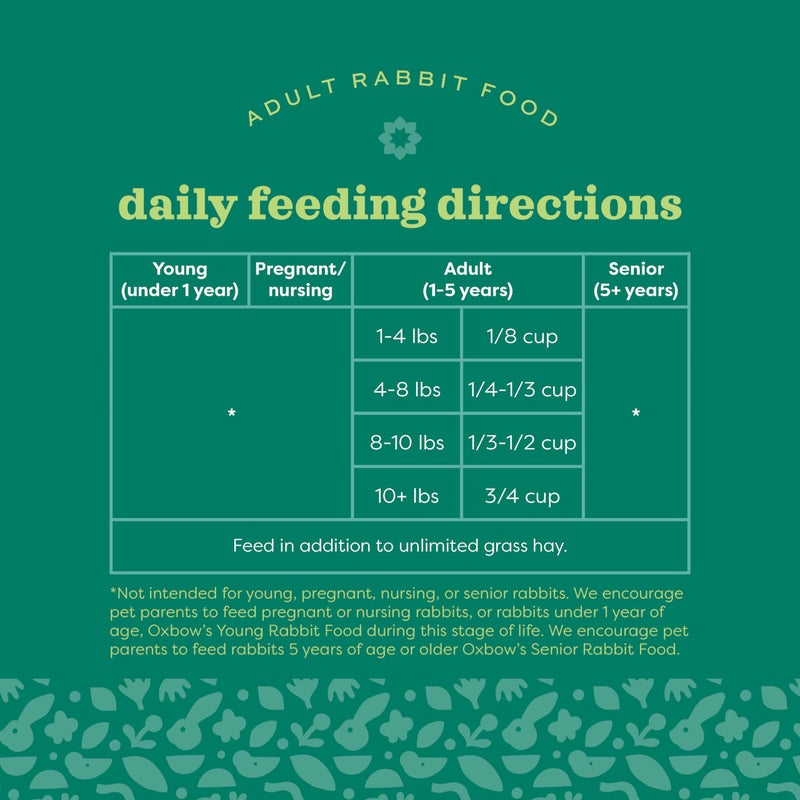 Oxbow Essentials Rabbit Food, Adult, Made with Oxbow Timothy Hay for Rabbit, Pet Pellets with Vitamins & Minerals, Small Animal Pet Products, Bunny Food, Made in USA, High Fiber, 10 lb. Bag - Image 5