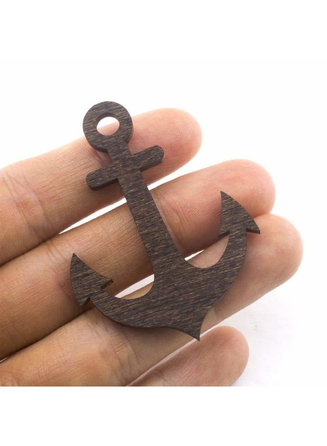 Summer-Ray.com Summer-Ray 50pcs Laser Cut Wooden Veneer Anchor 2" Mixed Pack Scrapbooking Embellishment - Image 2