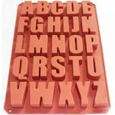 JoyGlobal Silicone Big A-Z Alphabets Chocolate Fondant Clay Marzipan Cake Decoration Mould (SOAP Weight Approx 30 Grams) - Image 1